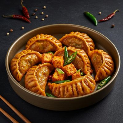 Paneer Cheese Steam Hot Chilli Masala Momos